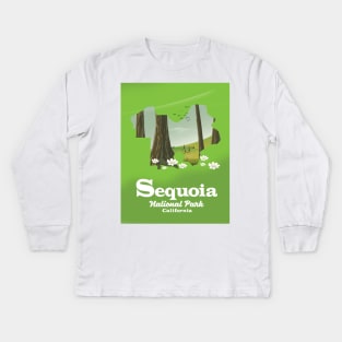 Sequoia National park map Kids Long Sleeve T-Shirt